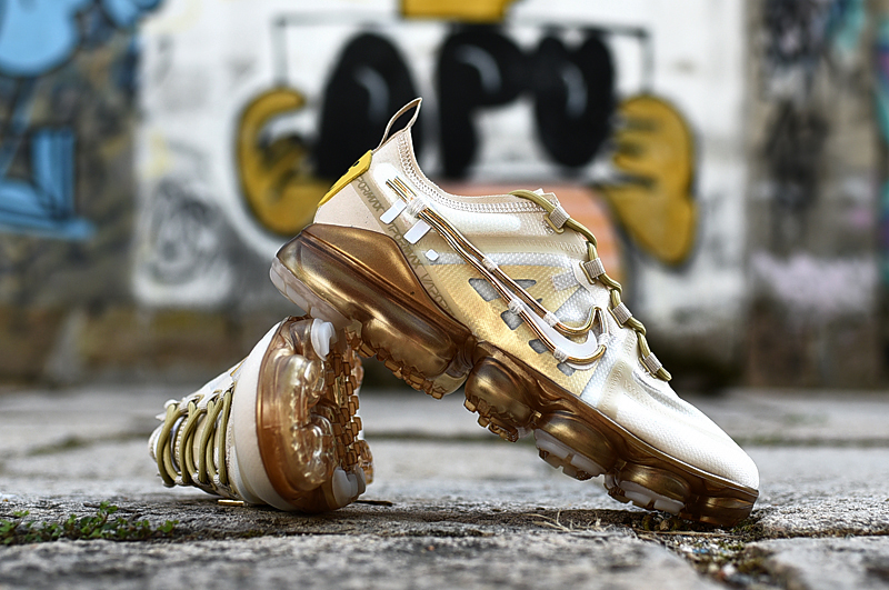 2019 Off-white Nike Air VaporMax Grey Gold Shoes - Click Image to Close